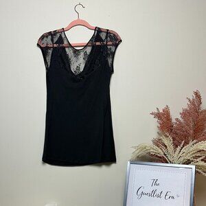 Express Grey Lace Dressy Top